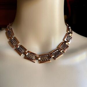 𝅺RENOIR Copper Grecian necklace 1950’s
